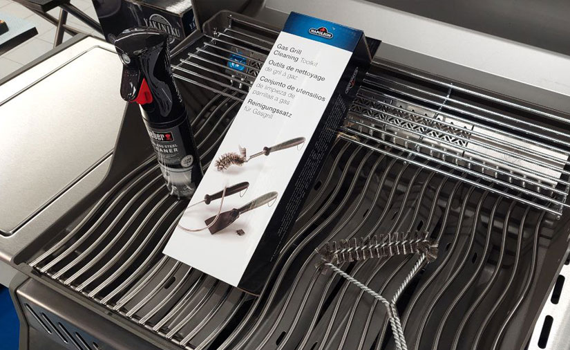 Pulizia griglia in acciaio